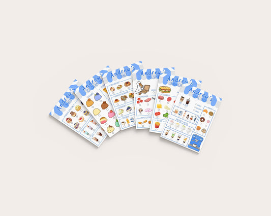 Personalized Kids Pretend Play Notepads | Food Bundle | Pack of 6 | 5x7