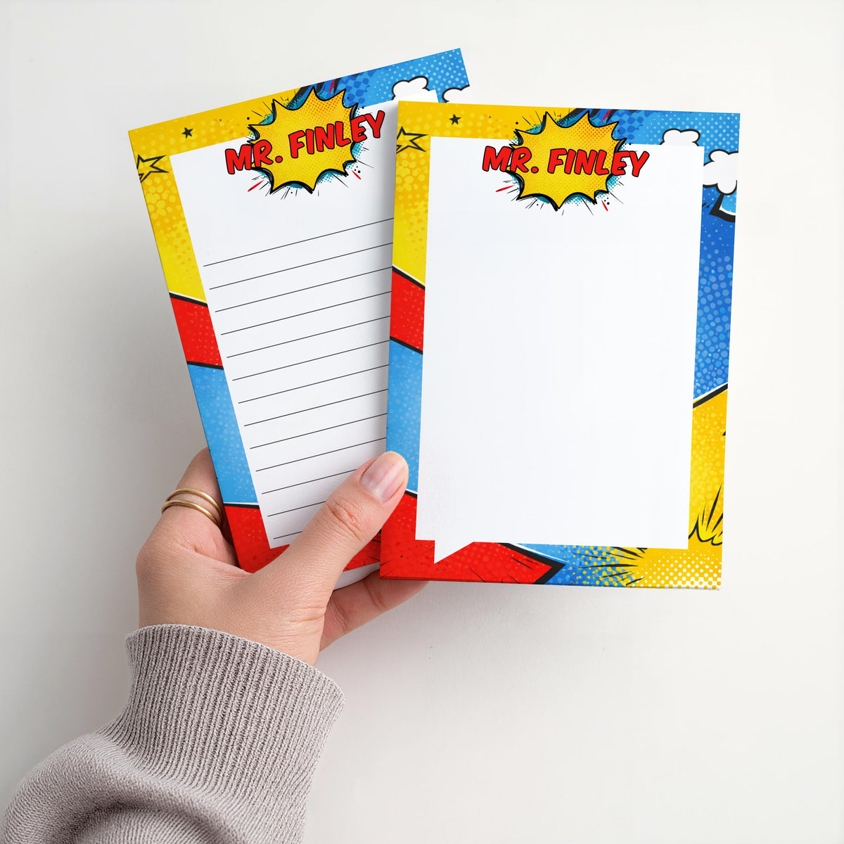 Personalized Teacher Notepad | Superhero Comic Book Inspired | Teacher Appreciation Gift