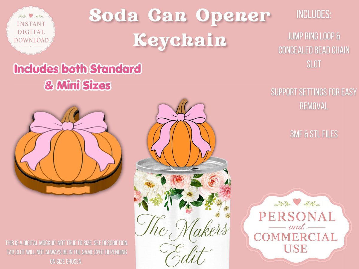 Pumpkin Coquette - Can Tab Opener - Digital File
