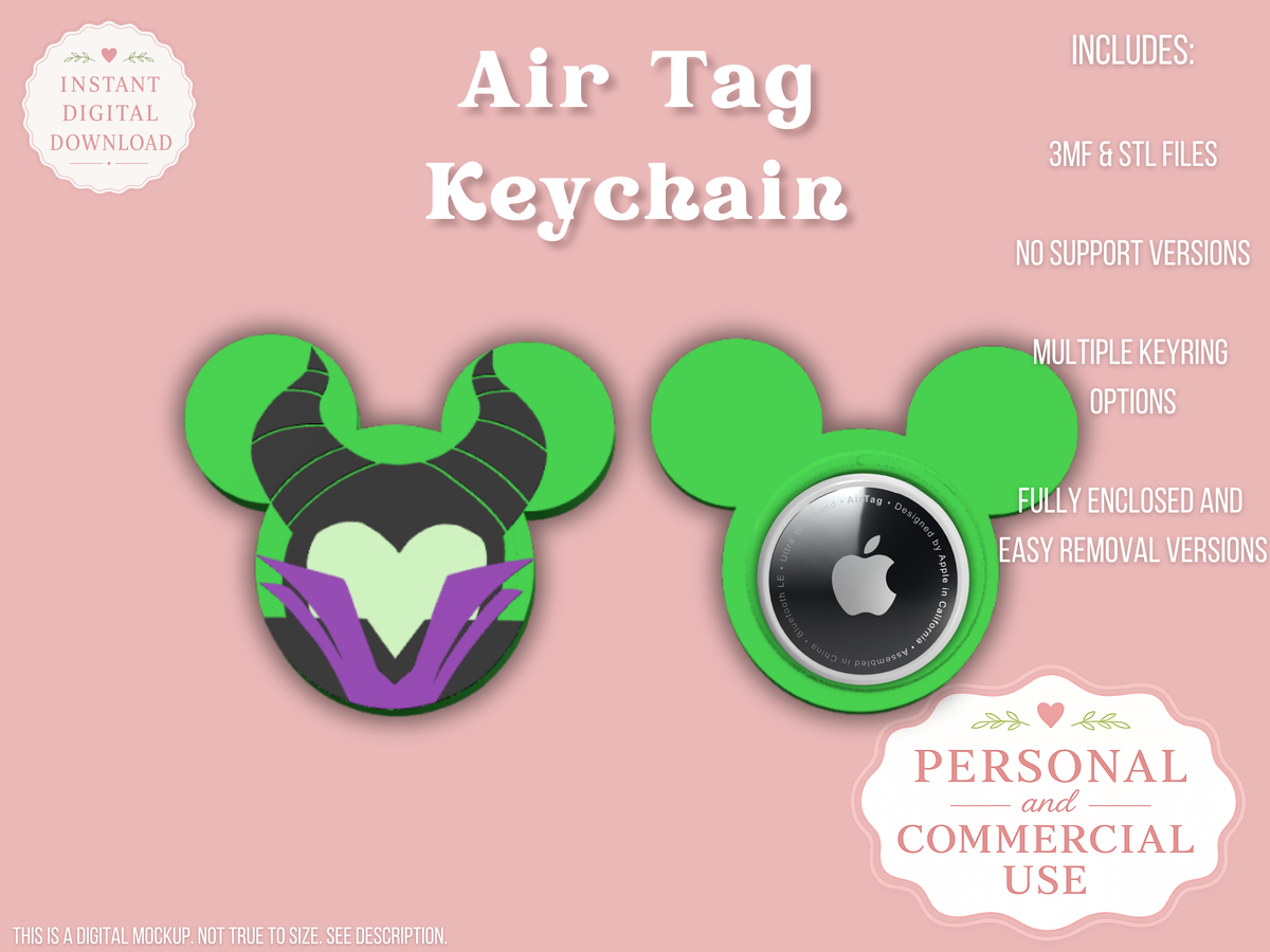 Disney Villian - AirTag Holder - Digital File