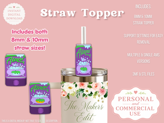 Alani Witches Brew - Straw Topper - Digital File