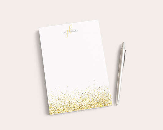 Personalized Notepad | Gold Glitter Inspired | Mother's Day Gift Idea