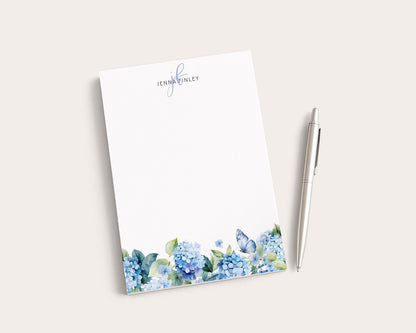 Personalized Floral Notepad | Watercolor Hydrangea Flowers | Mother's Day Gift Idea