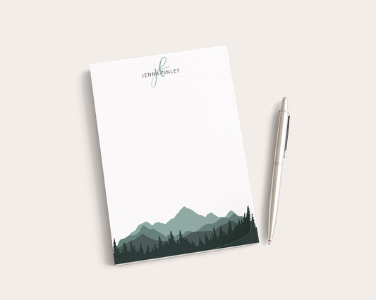 Personalized Notepad | Mountain Scene | Mother's Day Gift Idea