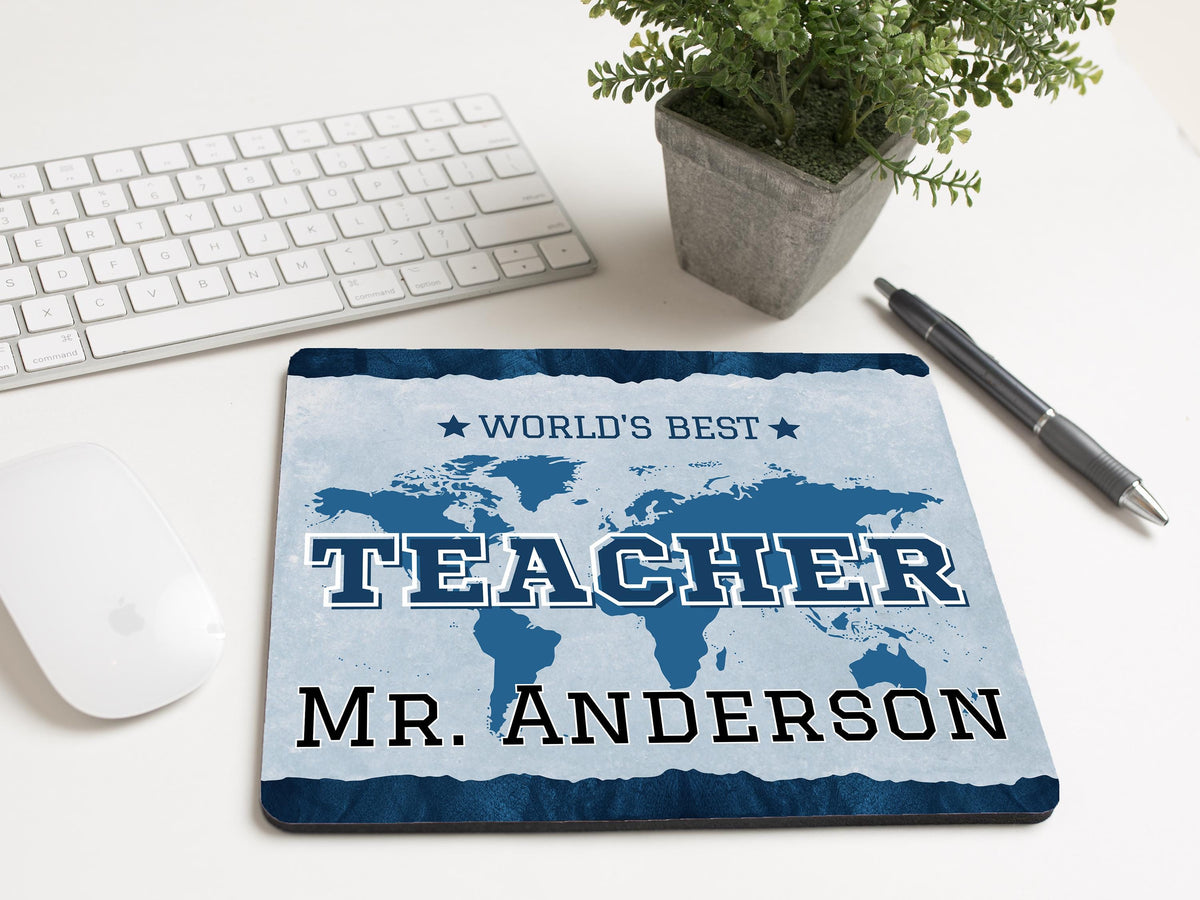 Personalized Teacher Mousepad | Teacher Appreciation Gift | Teacher Desk Accessories