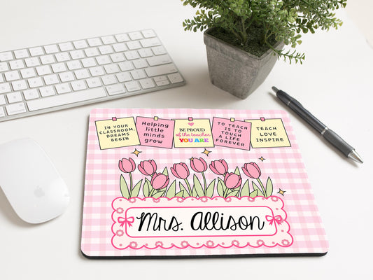 Personalized Teacher Mousepad | Teacher Appreciation Gift | Teacher Desk Accessories