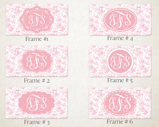 Personalized Car Accessories Set | Front License Plate, License Plate Frame, and Coasters | Mother's Day Gift Idea