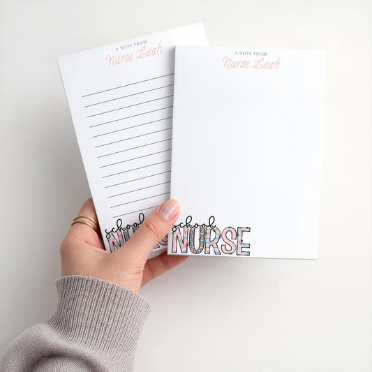 Personalized School Nurse Notepad | Nurse Appreciation Gift