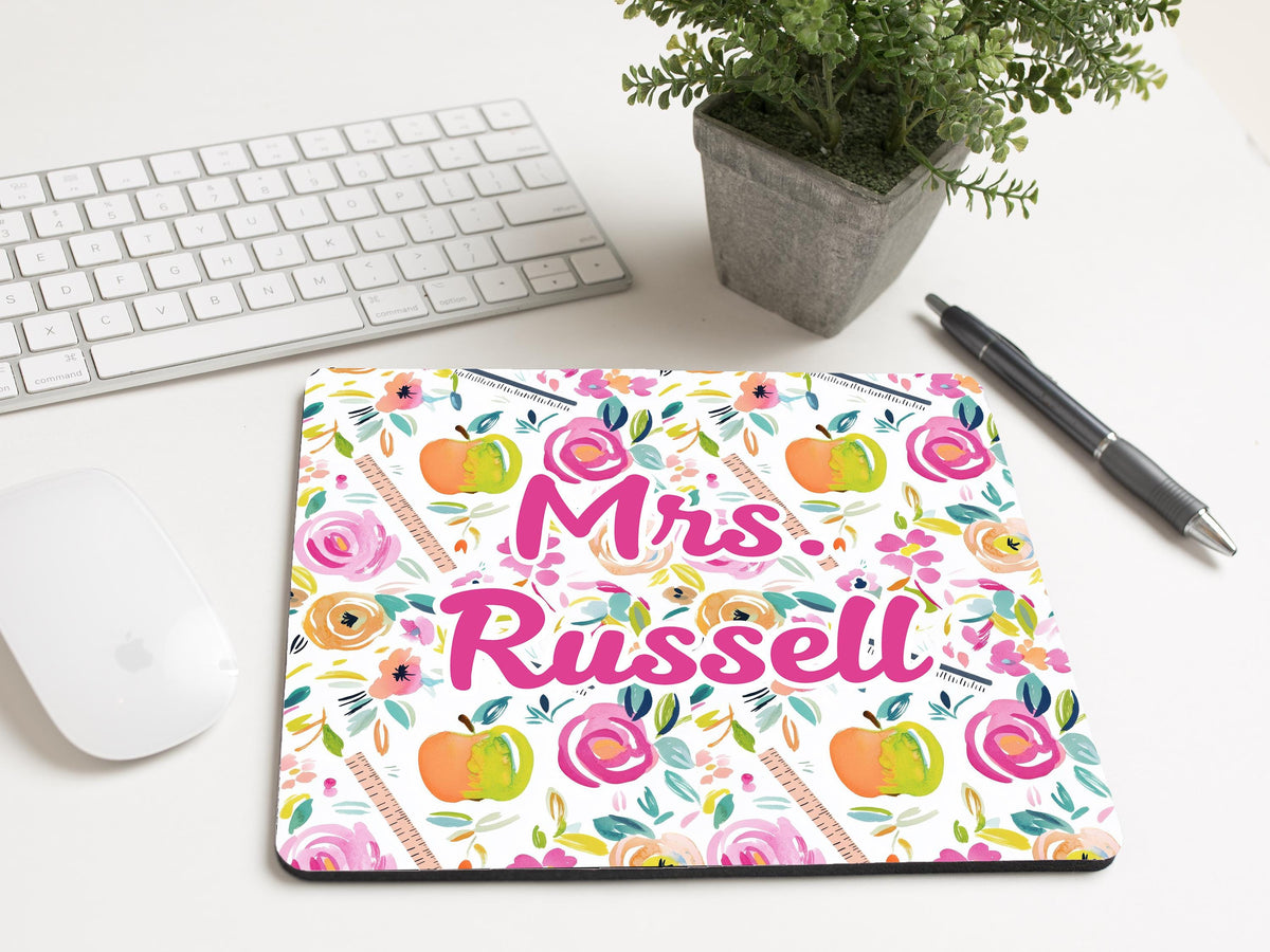 Personalized Teacher Mousepad | Teacher Appreciation Gift | Teacher Desk Accessories