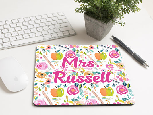 Personalized Teacher Mousepad | Teacher Appreciation Gift | Teacher Desk Accessories