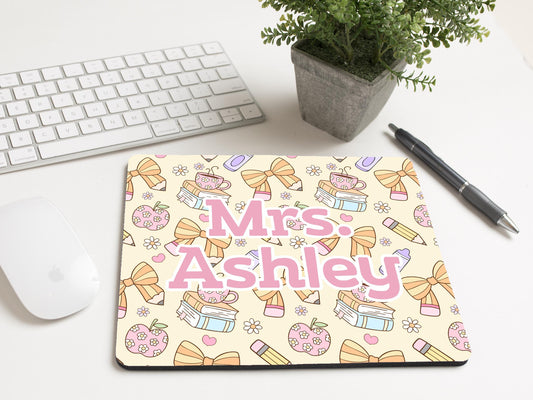 Personalized Teacher Mousepad | Teacher Appreciation Gift | Teacher Desk Accessories