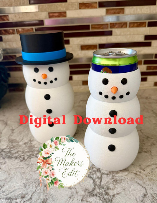 Snowman Can Sleeve | 12oz Slim, 8.4 Alan*, 8.4 slim, 7.5 mini, 12oz std & 16oz | STL 3MF | Commercial Use