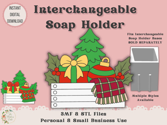 Soap Holder - Interchangeable Top 3D Printer File | Winter Crate STL 3MF