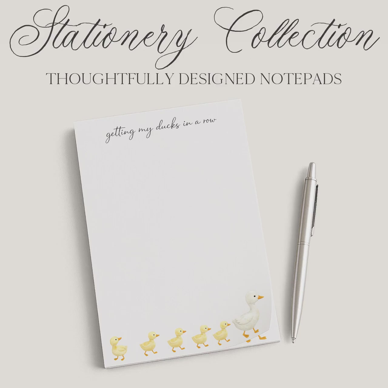 Duck Themed Notepad | Ducks in a Row | Mother's Day Gift Idea